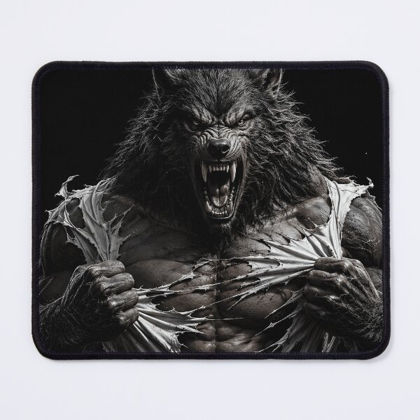 Item preview, Alpha Rage – Werewolf Ripping Shirt Dark Fantasy Design designed and sold by The Confluence.