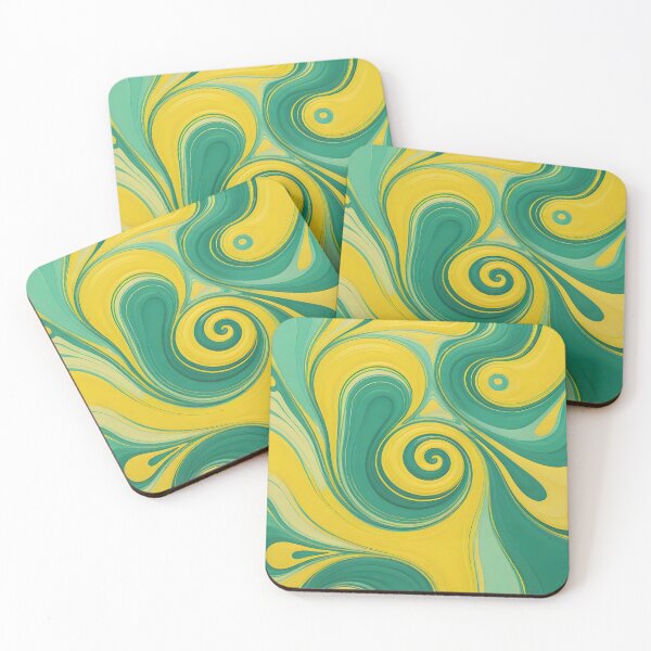 Item preview, Abstract Green and Yellow Wavy Lines designed and sold by Jeallan Designs.