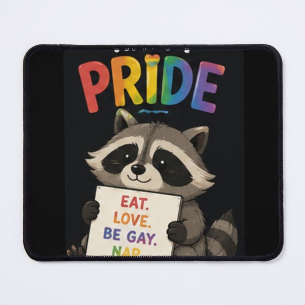 Item preview, happy pride racoon cute designed and sold by cloudzer0000.