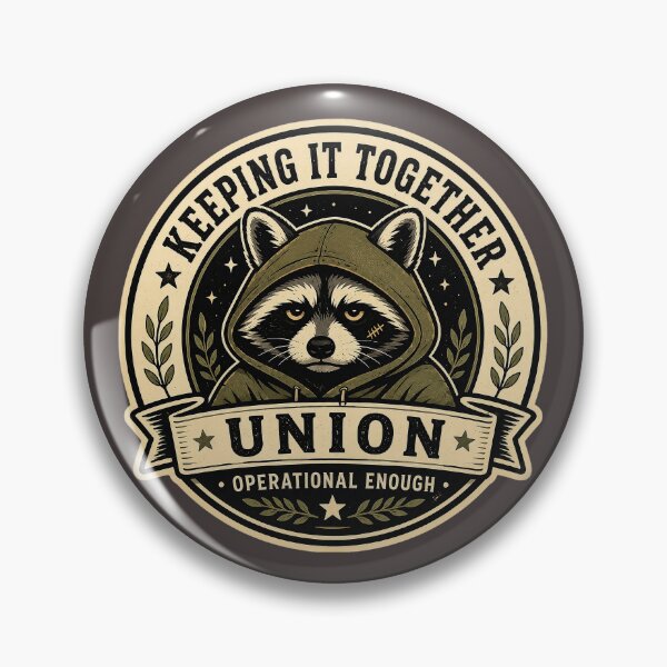 Item preview, Keeping It Together Union Raccoon Hoodie - Operational Enough Vintage Comfort Design  designed and sold by Halejo68.