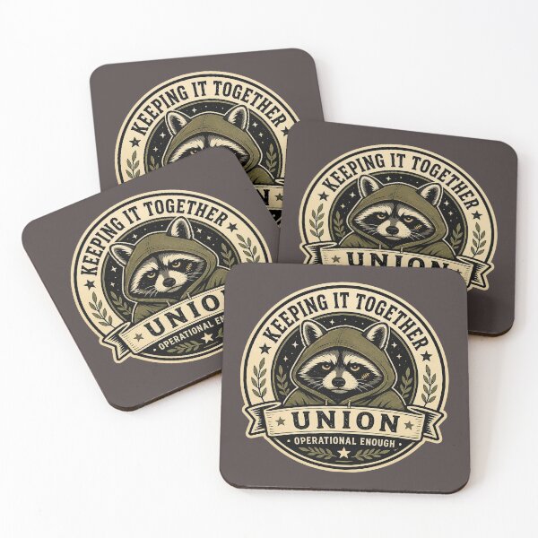 Item preview, Keeping It Together Union Raccoon Hoodie - Operational Enough Vintage Comfort Design  designed and sold by Halejo68.