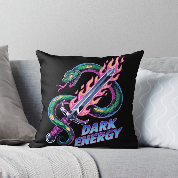 Item preview, Dark Energy Neon Snake and Flaming Sword Retro Fantasy Design designed and sold by Snifferius.