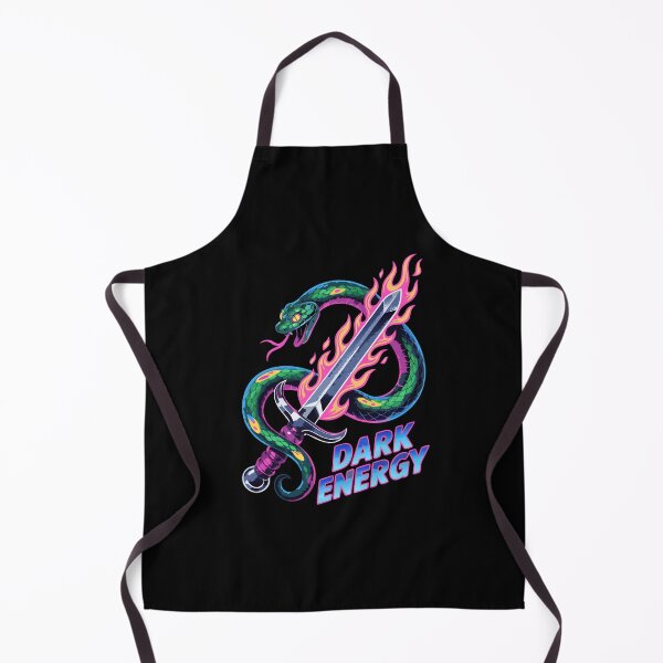 Item preview, Dark Energy Neon Snake and Flaming Sword Retro Fantasy Design designed and sold by Snifferius.