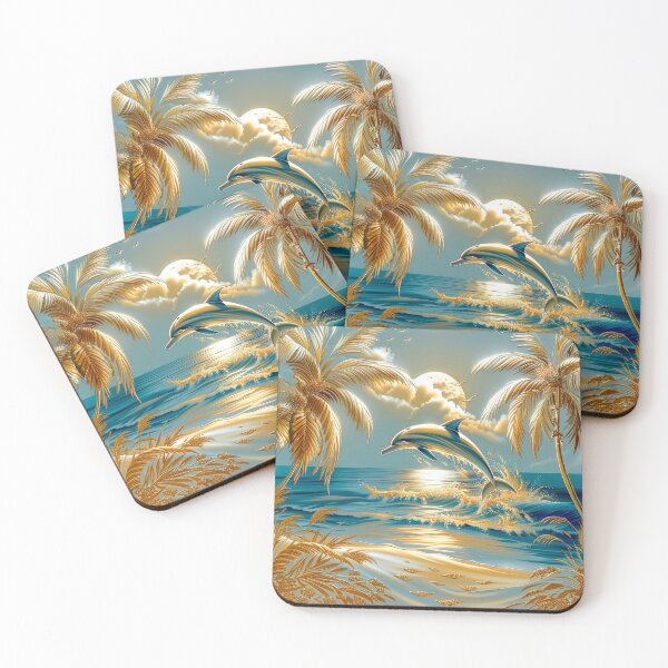 Item preview, Tropical Dolphin Ocean Sunset designed and sold by MargaretWiktor.