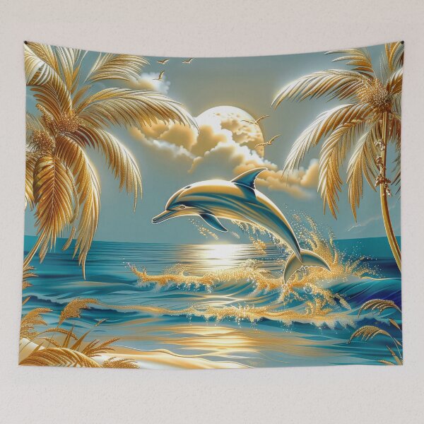 Item preview, Tropical Dolphin Ocean Sunset designed and sold by MargaretWiktor.