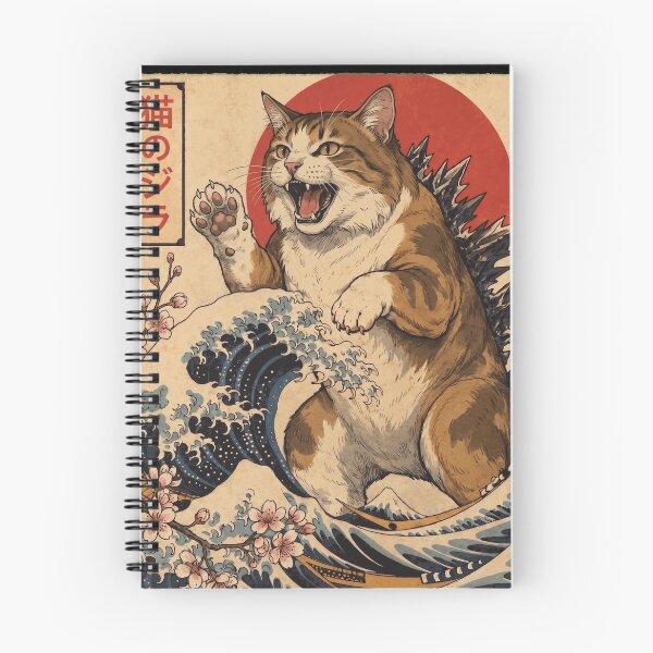 Item preview, American Bobtail Catzilla Japanese Wave Art Cat Owner designed and sold by TerryConnells.