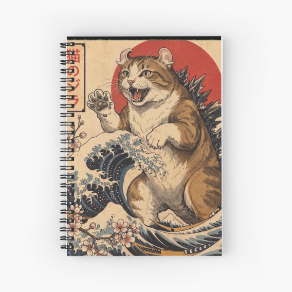 Item preview, American Curl Catzilla Japanese Wave Art Cat Owner designed and sold by TerryConnells.
