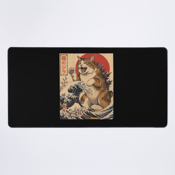 Item preview, American Bobtail Catzilla Japanese Wave Art Cat Owner designed and sold by TerryConnells.