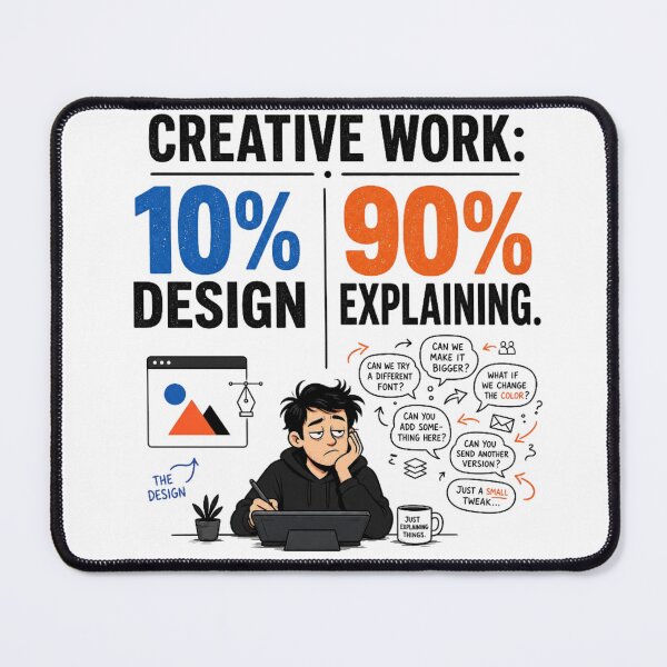 Item preview, Creative Work 10% Design 90% Explaining Tee designed and sold by CoolTShirtDesign.
