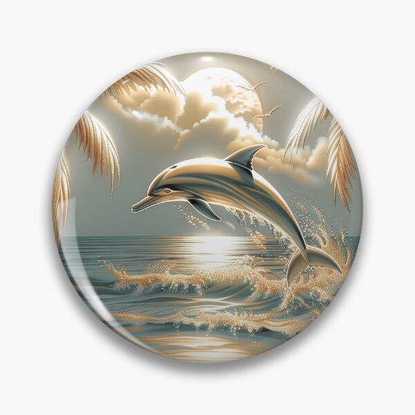 Item preview, Vintage Tropical Dolphin Ocean Sunset designed and sold by MargaretWiktor.