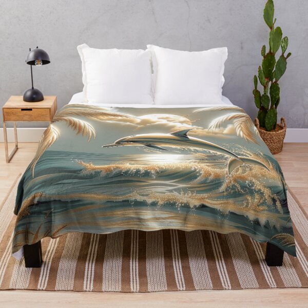 Item preview, Vintage Tropical Dolphin Ocean Sunset designed and sold by MargaretWiktor.