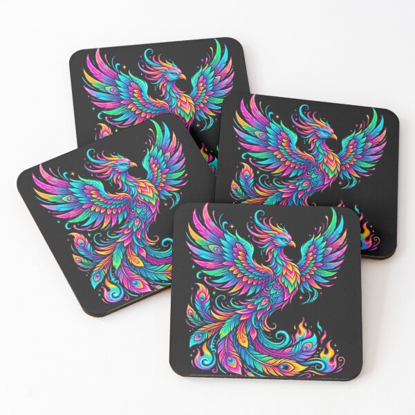 Item preview, Rainbow Phoenix Rising: Vibrant Pride Month Mythical Bird Illustration designed and sold by MT-Hub | Cute Aesthetic Art, Stickers & Phone Cases.