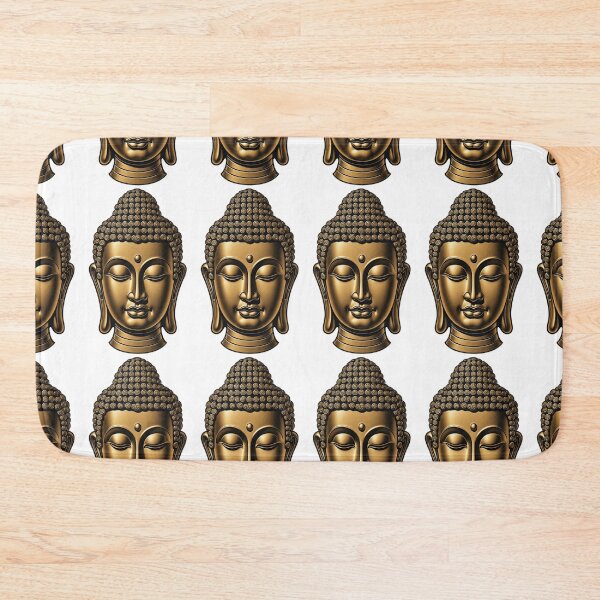 Item preview, Golden Buddha Head Statue | Zen Spiritual Meditation Art designed and sold by Resolution Retro.