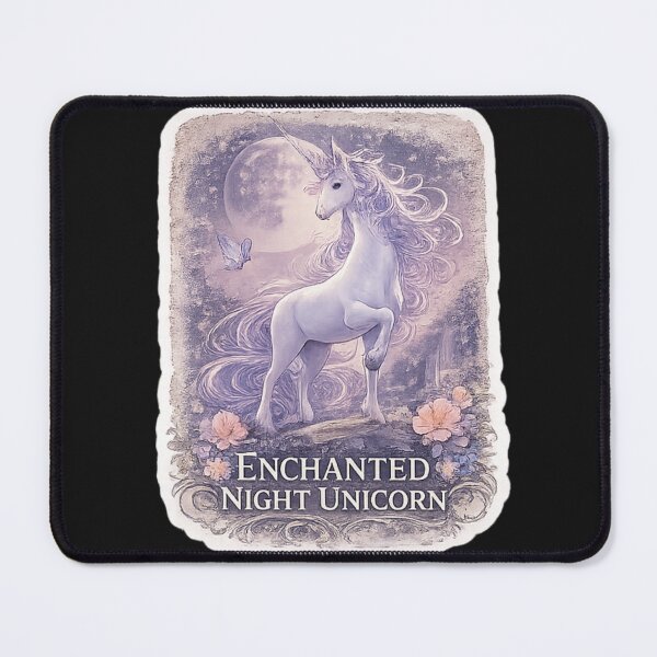 Item preview, Enchanted Night Unicorn Fantasy Vintage Magical Art designed and sold by Artbysarmina.