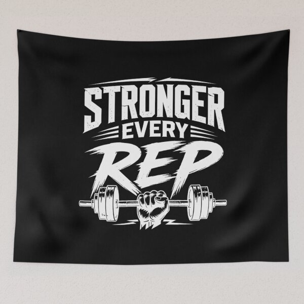 Item preview, Stronger Every Rep – Gym Motivation Design designed and sold by ABLAT_CREATIONS.
