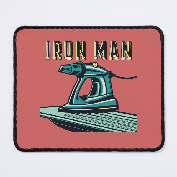 Item preview,  Iron Man Funny Retro Ironing Humour T-Shirt Print designed and sold by Scorpion Creative.