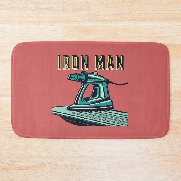 Item preview,  Iron Man Funny Retro Ironing Humour T-Shirt Print designed and sold by Scorpion Creative.