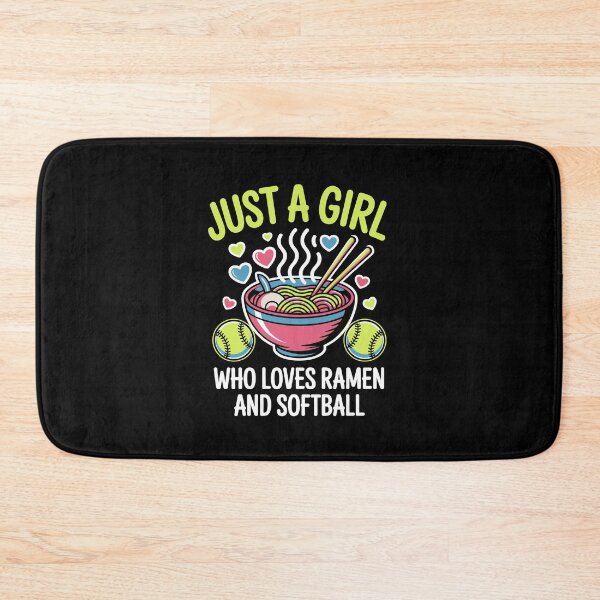 Item preview, just a girl who loves ramen and softball designed and sold by jkrphoto.
