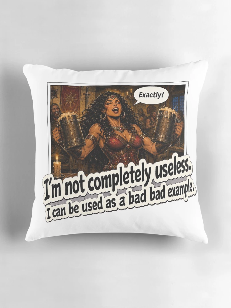 Thumbnail 3 of 4, Pillow, Bad Example designed and sold by R3g3nerator.