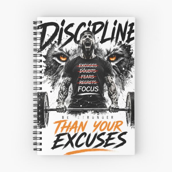 Item preview, Discipline Gym Motivation Wolf Workout Design designed and sold by R-B-Colors.