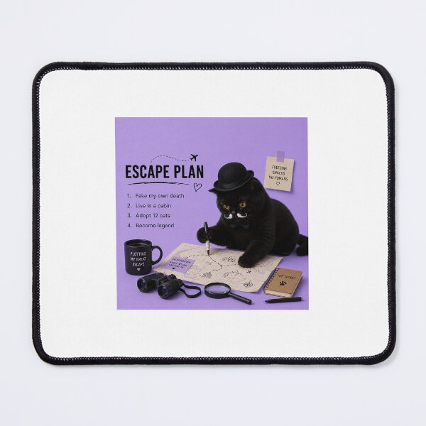 Item preview, Escape Plan Introvert Cat designed and sold by LovelyCatGalaxy.