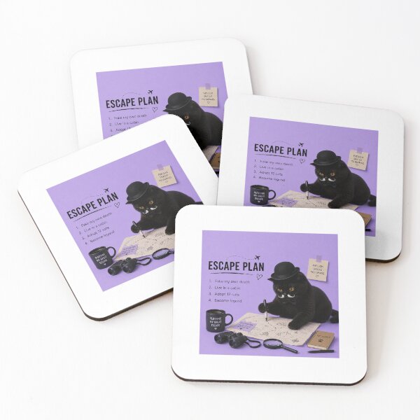 Item preview, Escape Plan Introvert Cat designed and sold by LovelyCatGalaxy.