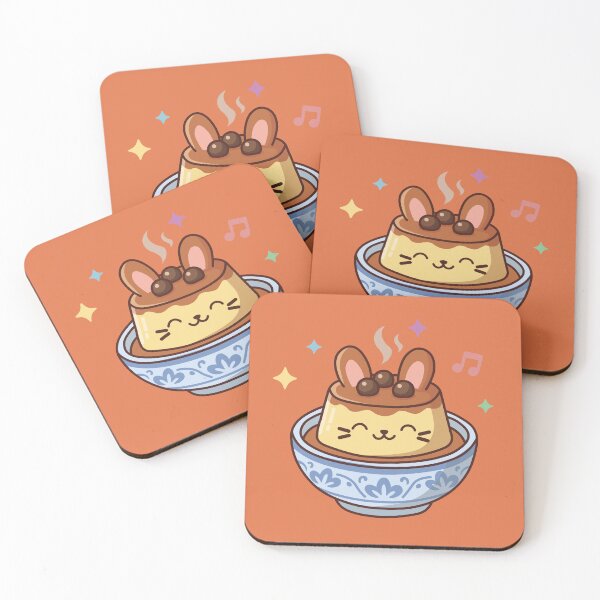 Item preview, Cute Kawaii Purin Custard Pudding Cream with Bunny Ears designed and sold by Mochii-studio.