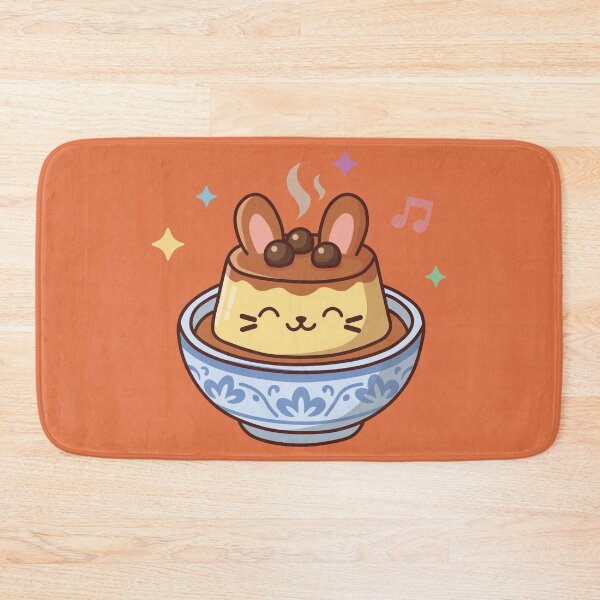 Item preview, Cute Kawaii Purin Custard Pudding Cream with Bunny Ears designed and sold by Mochii-studio.