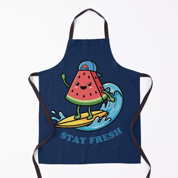 Item preview, Happy Kawaii Watermelon Fruit Surfing on Ocean Wave designed and sold by Mochii-studio.