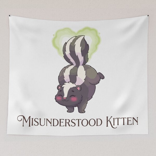 Item preview, Misunderstood Spicy Kitten Funny Skunk designed and sold by Petzzz.