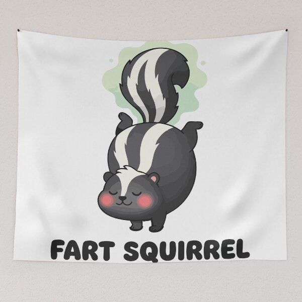 Item preview, Fart Squirrel Funny Cute Stinky Skunk designed and sold by Petzzz.