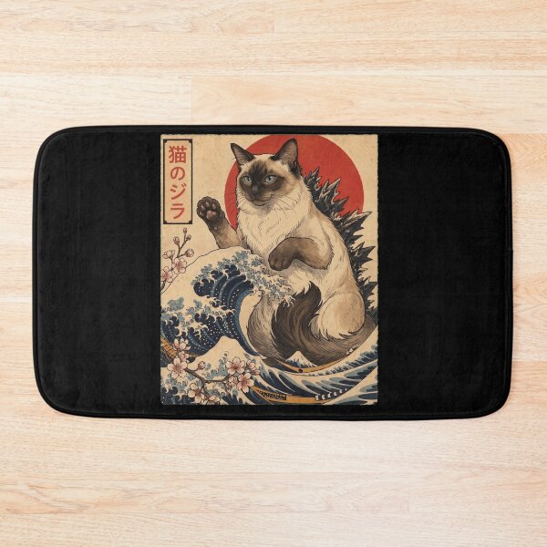 Item preview, Balinese Catzilla Japanese Wave Art Cat Owner designed and sold by TerryConnells.