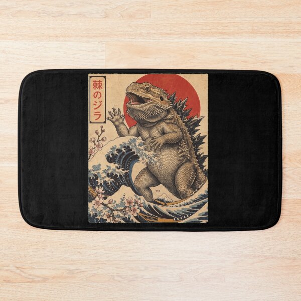 Item preview, Bearded Dragonzilla Japanese Wave Art Animal Bearded Dragon Lover designed and sold by TerryConnells.