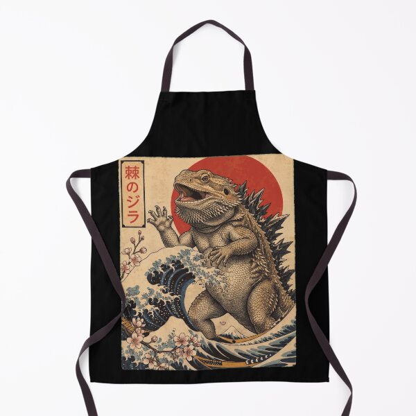 Item preview, Bearded Dragonzilla Japanese Wave Art Animal Bearded Dragon Lover designed and sold by TerryConnells.