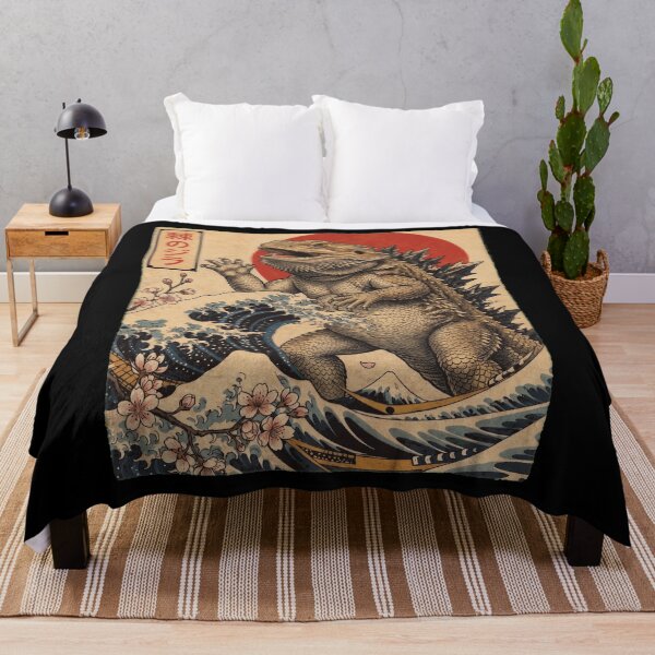 Item preview, Bearded Dragonzilla Japanese Wave Art Animal Bearded Dragon Lover designed and sold by TerryConnells.