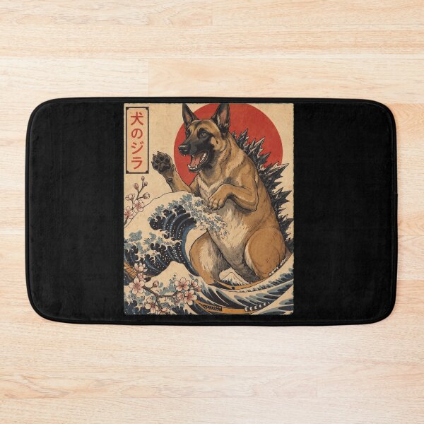 Item preview, Belgian Malinois Dogzilla Japanese Wave Art Dog Owner designed and sold by TerryConnells.
