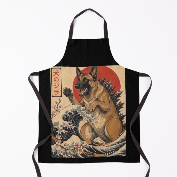 Item preview, Belgian Malinois Dogzilla Japanese Wave Art Dog Owner designed and sold by TerryConnells.