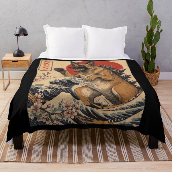 Item preview, Belgian Malinois Dogzilla Japanese Wave Art Dog Owner designed and sold by TerryConnells.