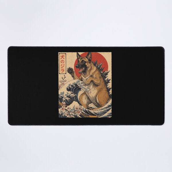 Item preview, Belgian Malinois Dogzilla Japanese Wave Art Dog Owner designed and sold by TerryConnells.