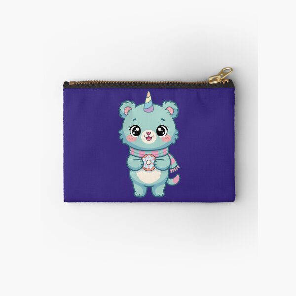 Item preview, Cute Kawaii Pastel Bear Wearing Scarf and Holding Donut designed and sold by Mochii-studio.