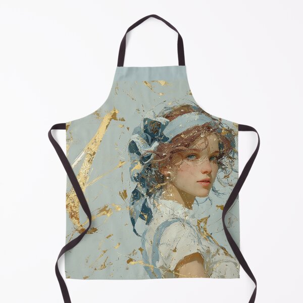 Item preview, Vintage Elegant Portrait with Golden Splatters designed and sold by colorful-white.