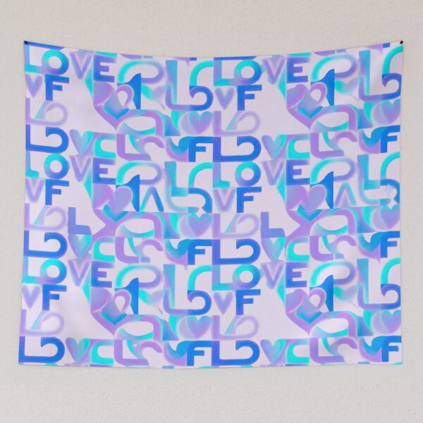 Item preview, Abstract Pastel Love Typography: Seamless Pride Month Gradient Pattern designed and sold by MT-Hub | Cute Aesthetic Art, Stickers & Phone Cases.