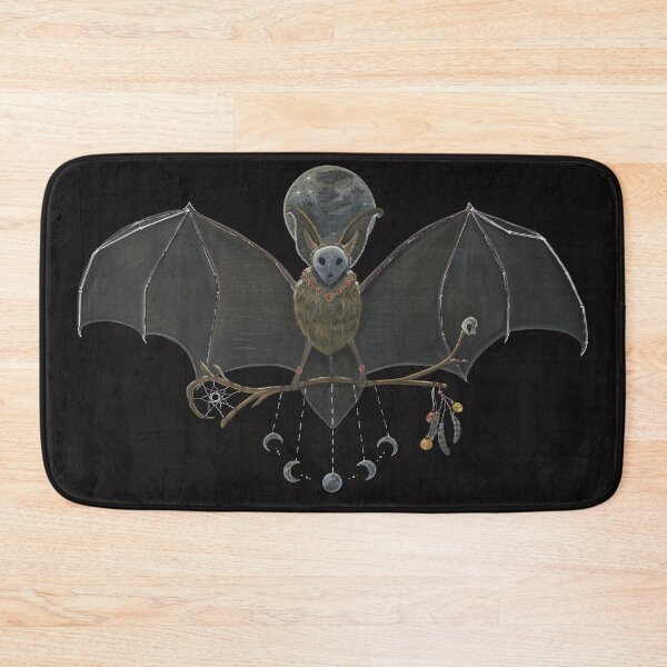Item preview, Shamanic Bat Spirit Animal Full Moon Gothic Art designed and sold by GalaxyGoals.