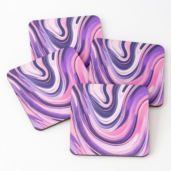 Item preview, Abstract Art Pink and Purple Wavy Shapes designed and sold by Jeallan Designs.