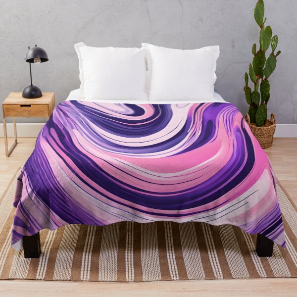 Item preview, Abstract Art Pink and Purple Wavy Shapes designed and sold by Jeallan Designs.