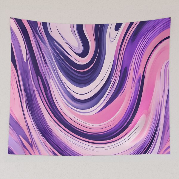 Item preview, Abstract Art Pink and Purple Wavy Shapes designed and sold by Jeallan Designs.