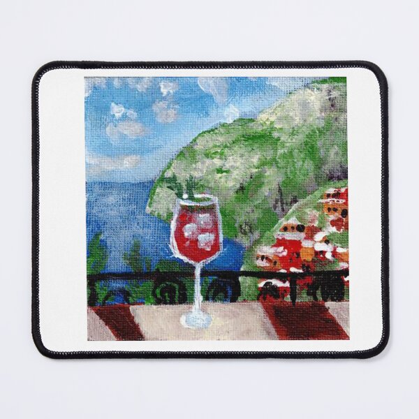 Item preview, Oil painting with cocktail and sea view designed and sold by Tillscreativ.