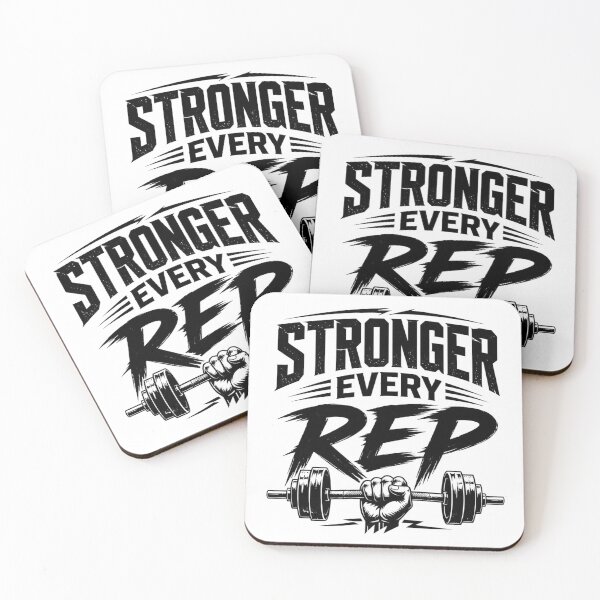 Item preview, Stronger Every Rep – Gym Motivation Design designed and sold by ABLAT-CREATIONS.