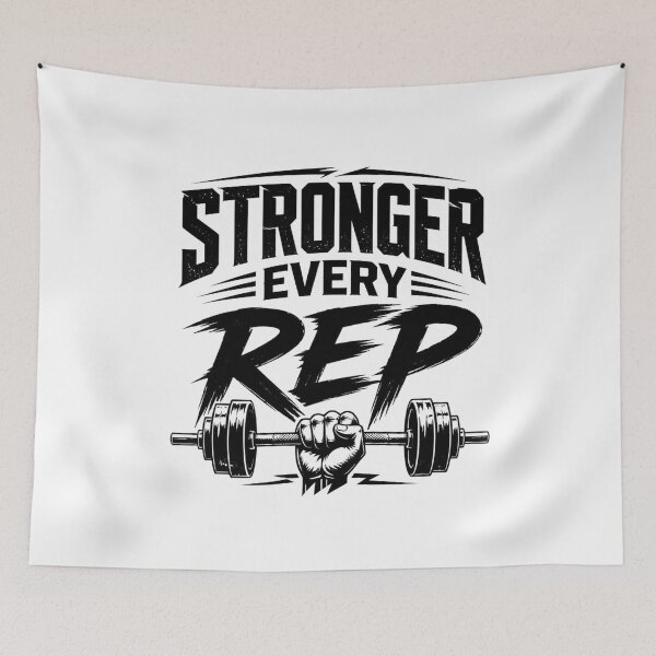 Item preview, Stronger Every Rep – Gym Motivation Design designed and sold by ABLAT_CREATIONS.