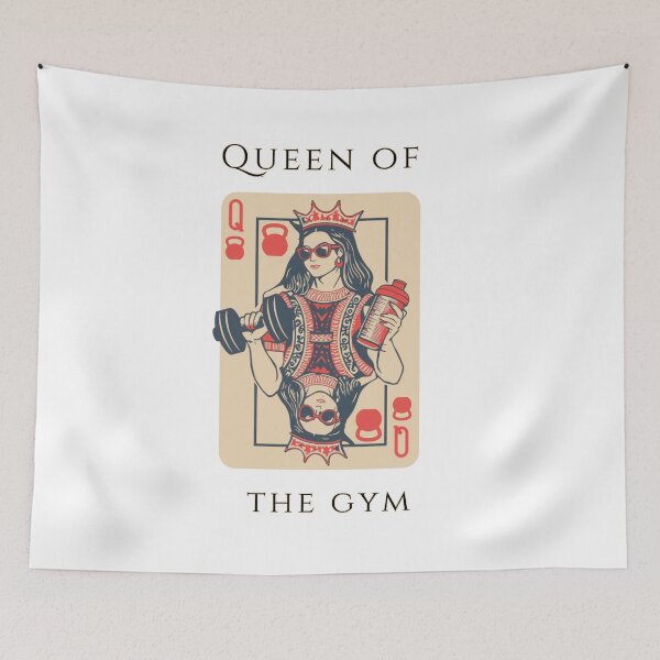 Item preview, Queen of the Gym Gift Playing Card Retro Fitness designed and sold by TeeArtWorld.